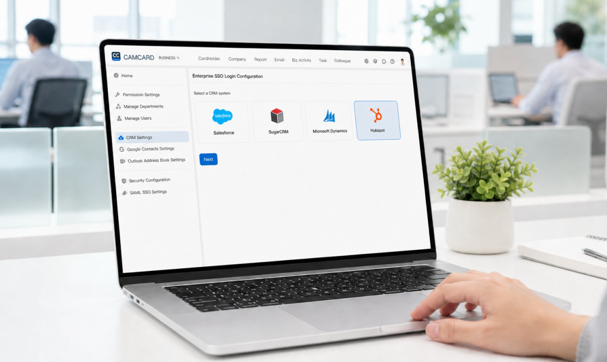 Export Business Cards to HubSpot with CamCard Business